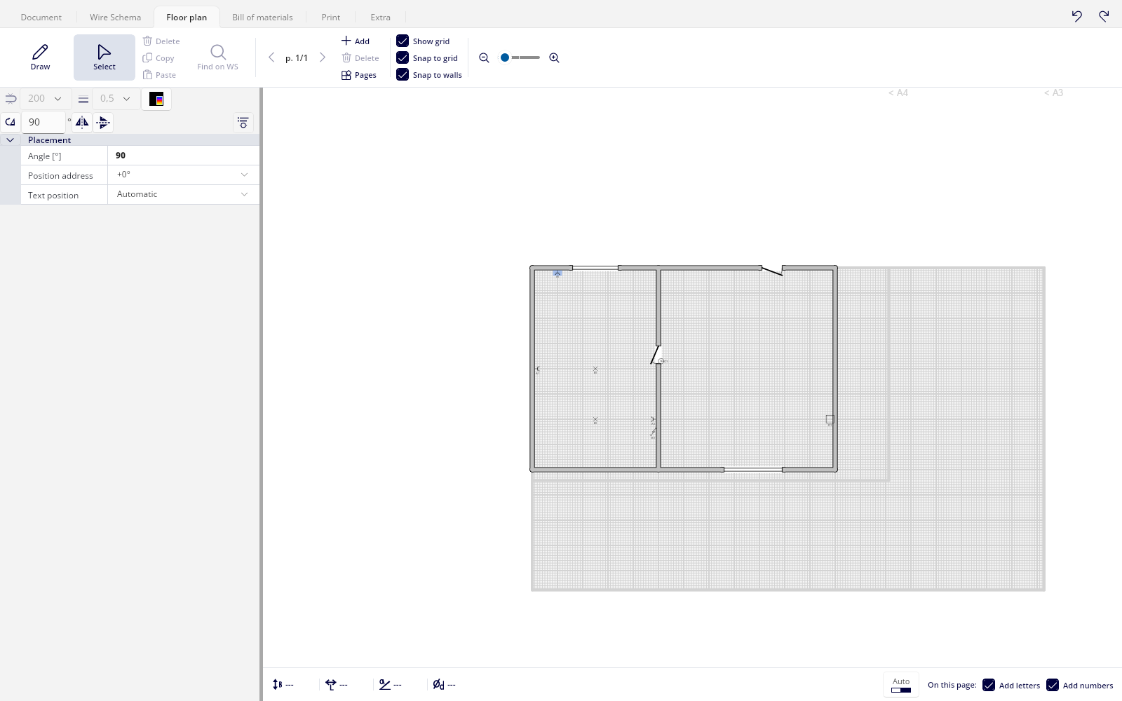 The socket has been found and selected on the Floor plan