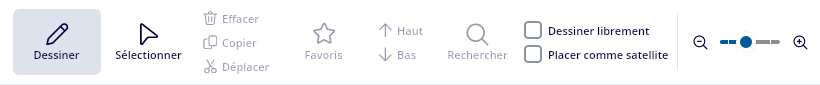 La barre d'outils au-dessus du Schéma unifilaire