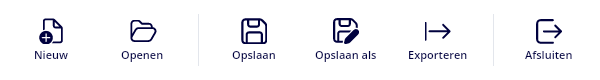 De documentknoppen op het tabblad Document