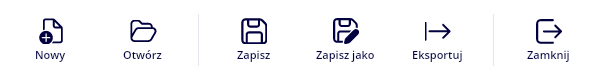 Przyciski dokumentu na karcie Dokument
