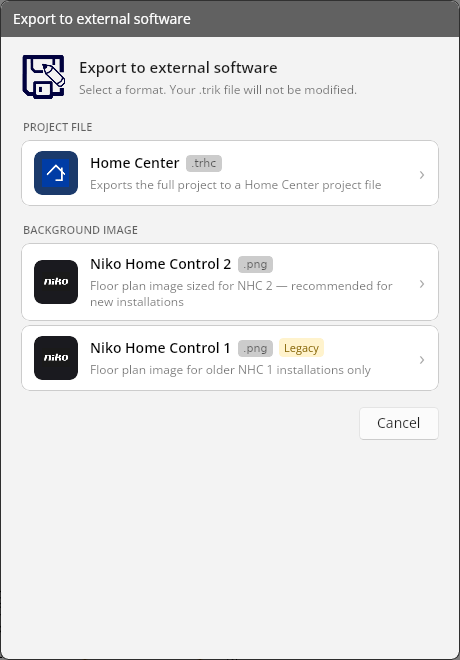 The export window