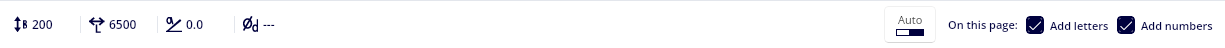 The status bar while drawing a wall